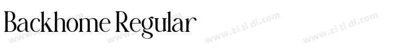 Backhome Regular字体转换 Backhome Regular字体转换